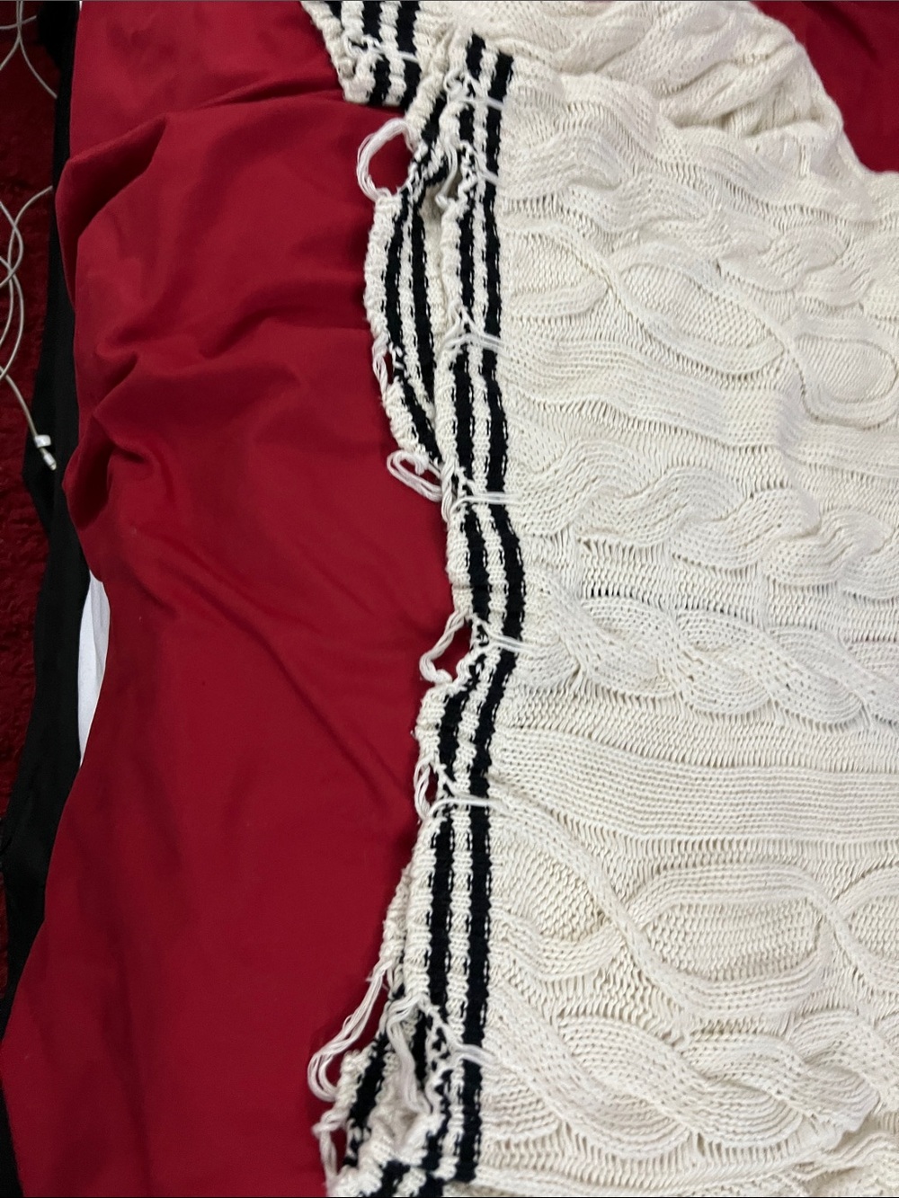 The Ragged Priest Cream V-Neck Cardigan with Black Trim - Picture 5 of 6
